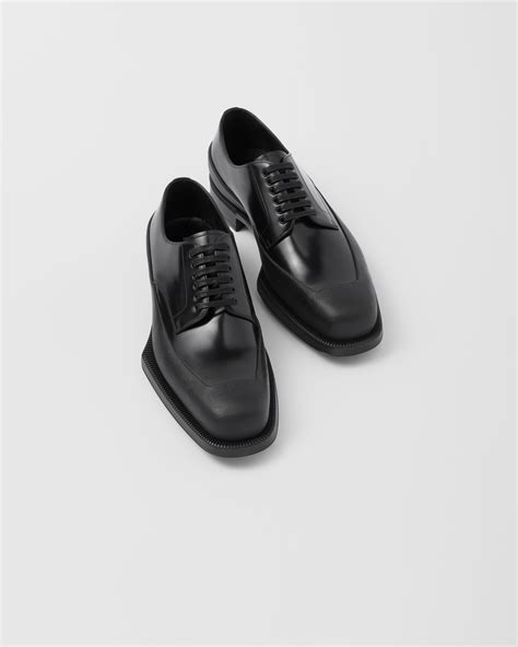 black and green prada shoes derby|prada men's lace up shoes.